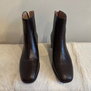 Madewell Essex Ankle Boot in Leather - Chocolate Raisin